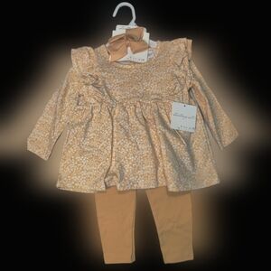 Starting Out Baby Girls 12mos Long Sleeve Ditsy Floral Bodysuit & Leggings